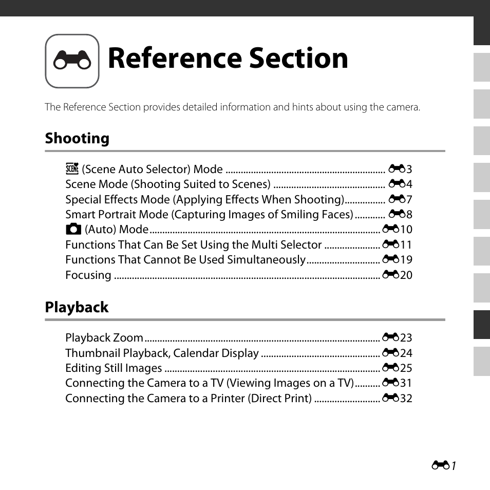 Reference section, Shooting, Playback | Nikon Coolpix A10 User Manual | Page 51 / 147