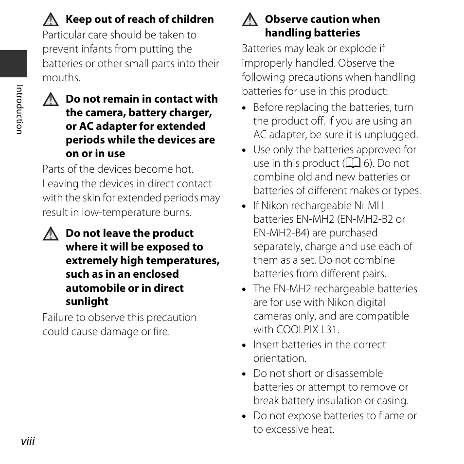 Nikon Coolpix L31 User Manual | Page 10 / 147