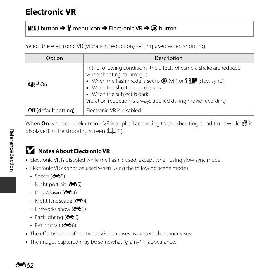 Electronic vr | Nikon Coolpix L31 User Manual | Page 112 / 147