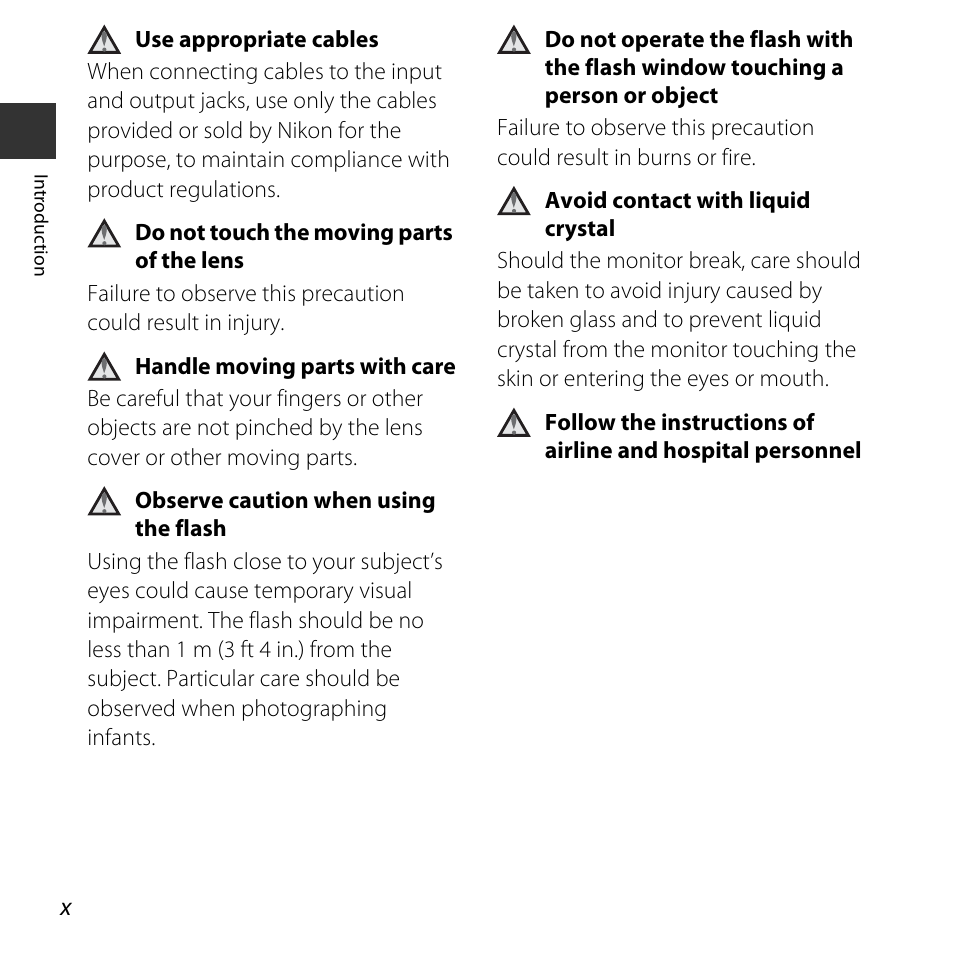 X) and famil | Nikon Coolpix L31 User Manual | Page 12 / 147