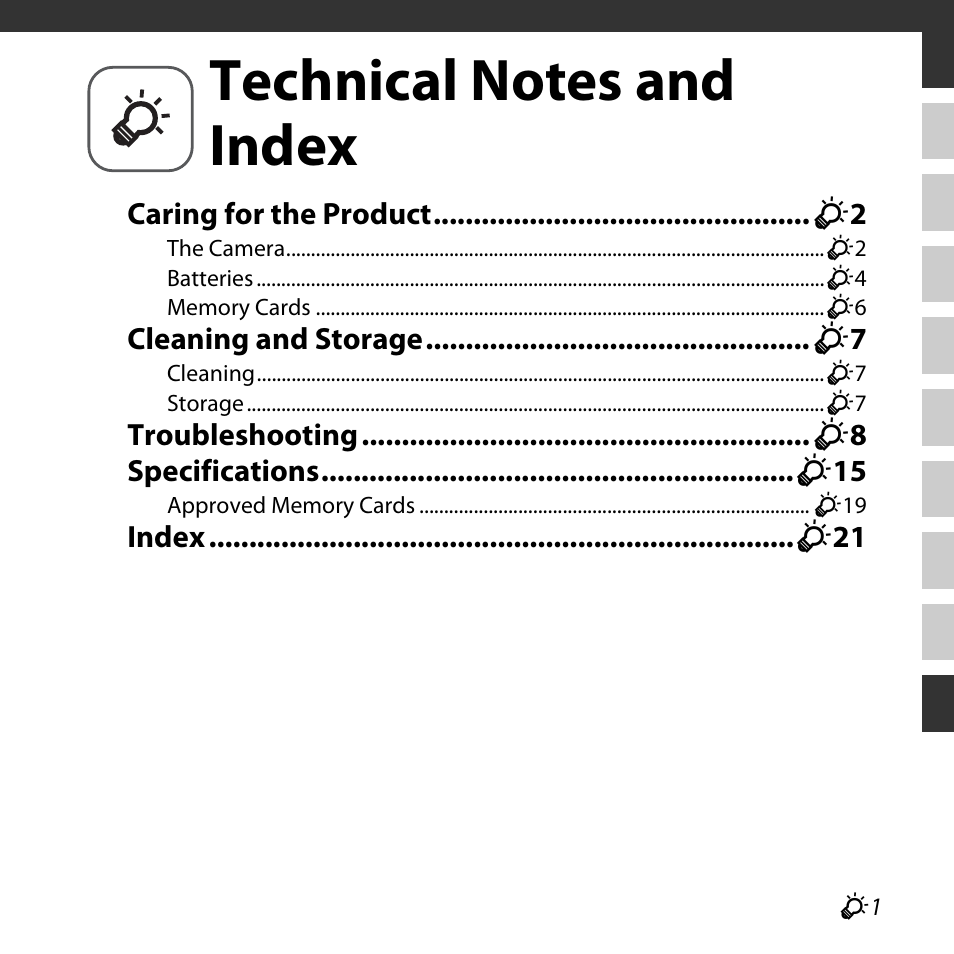 Technical notes and index | Nikon Coolpix L31 User Manual | Page 123 / 147