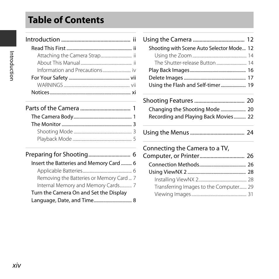 Nikon Coolpix L31 User Manual | Page 16 / 147