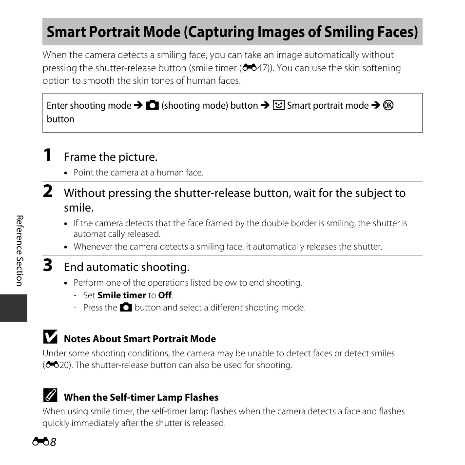 7, e8, T portrait (e8) | Nikon Coolpix L31 User Manual | Page 58 / 147