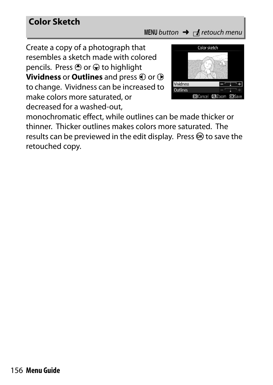 Color sketch | Nikon D7200 body User Manual | Page 156 / 202