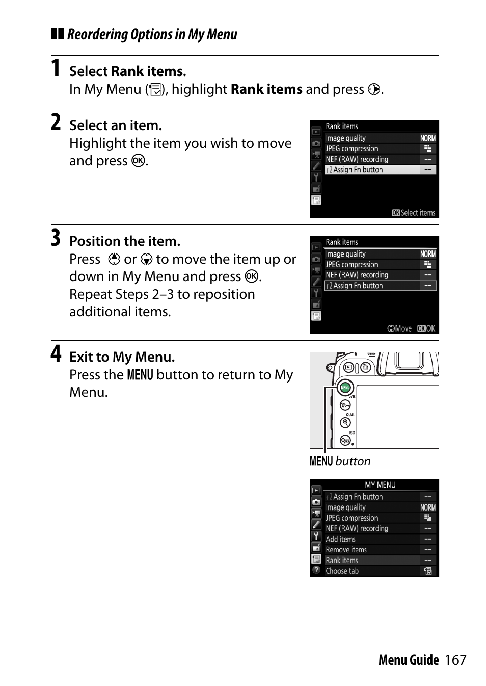 Nikon D7200 body User Manual | Page 167 / 202