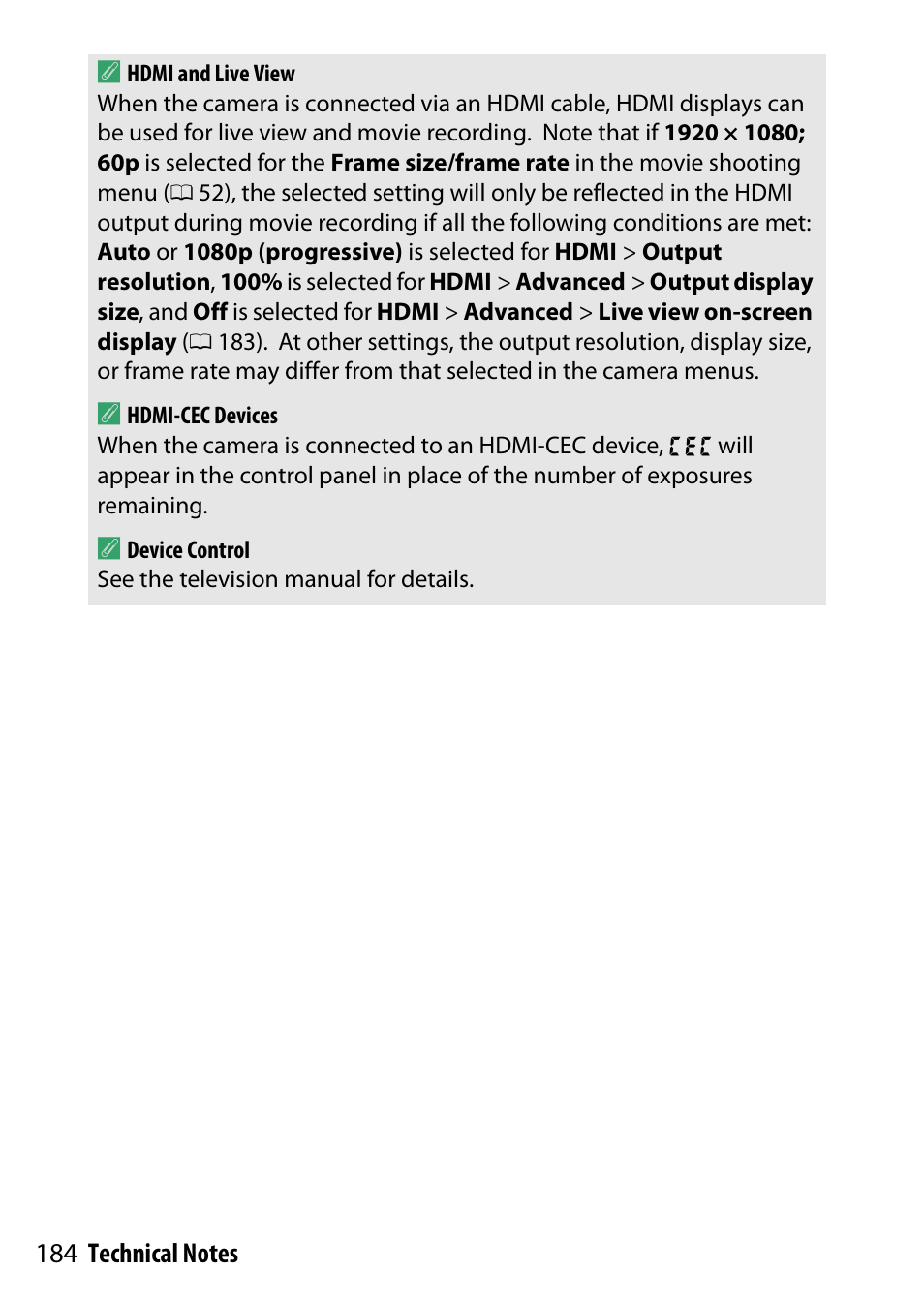 Nikon D7200 body User Manual | Page 184 / 202
