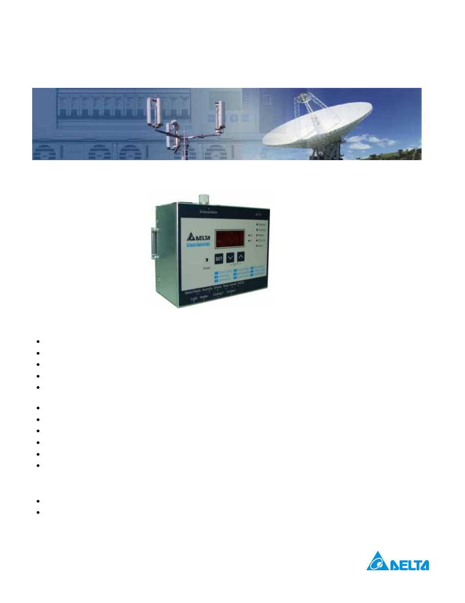 Delta Electronics Climate Control Unit CCU User Manual | 2 pages