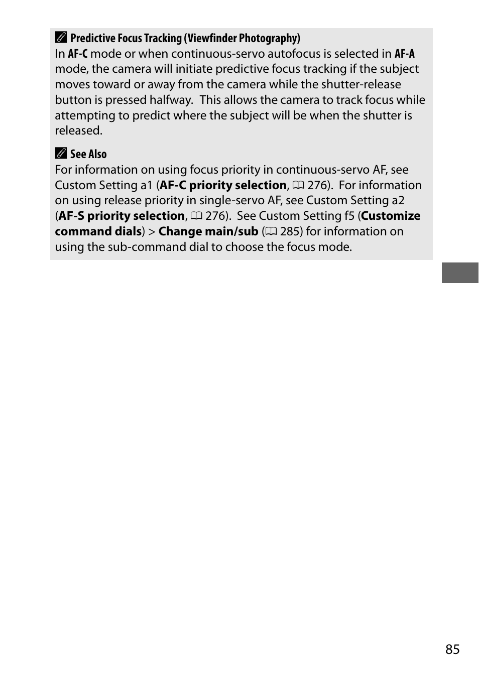 0 85) t | Nikon D7200 body User Manual | Page 109 / 420