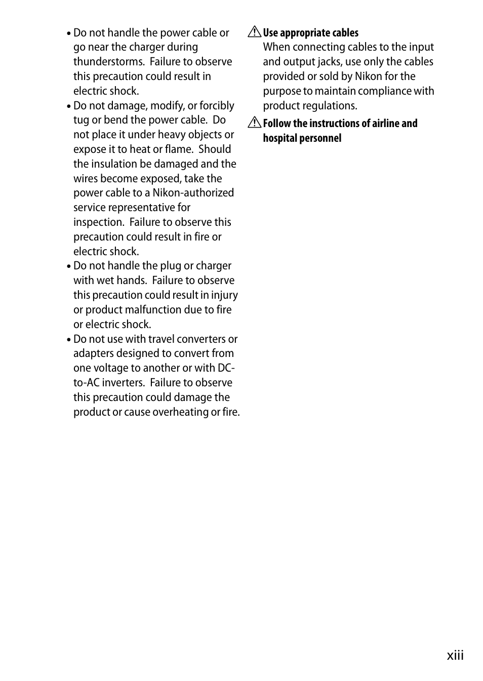 Xiii | Nikon D7200 body User Manual | Page 15 / 420