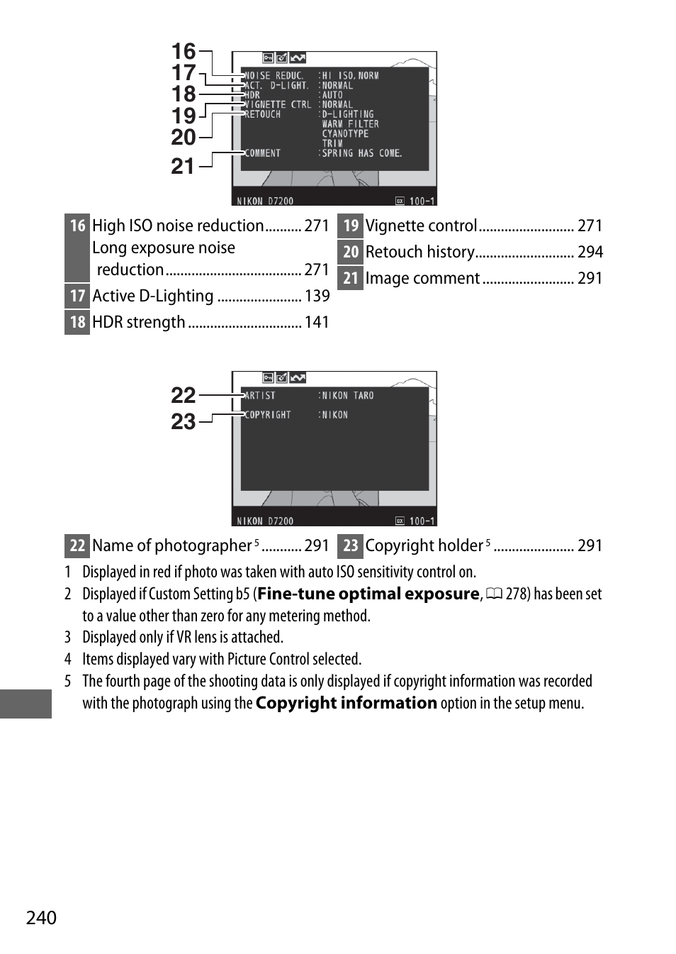 Nikon D7200 body User Manual | Page 264 / 420