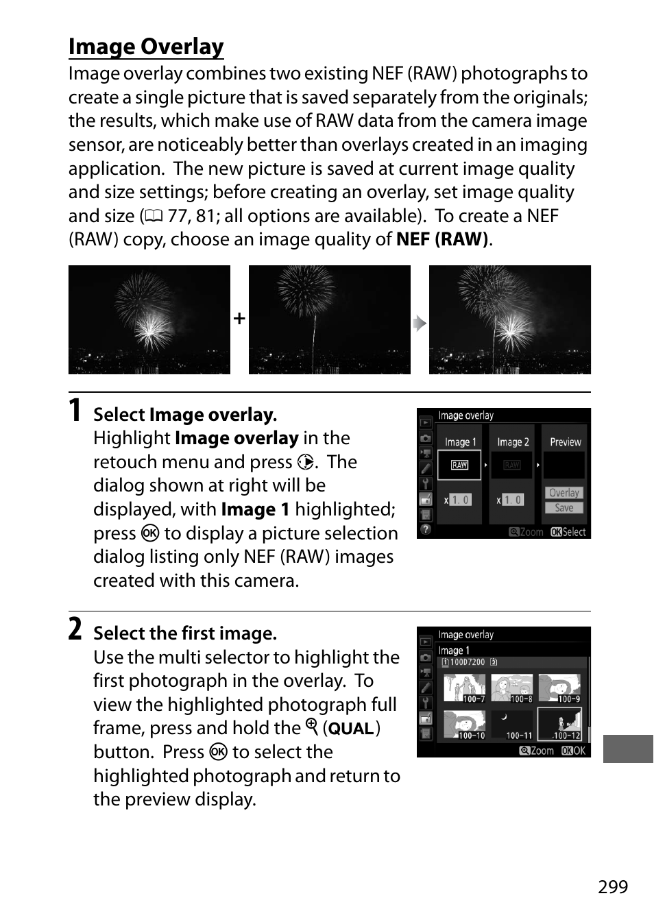 Image overlay | Nikon D7200 body User Manual | Page 323 / 420