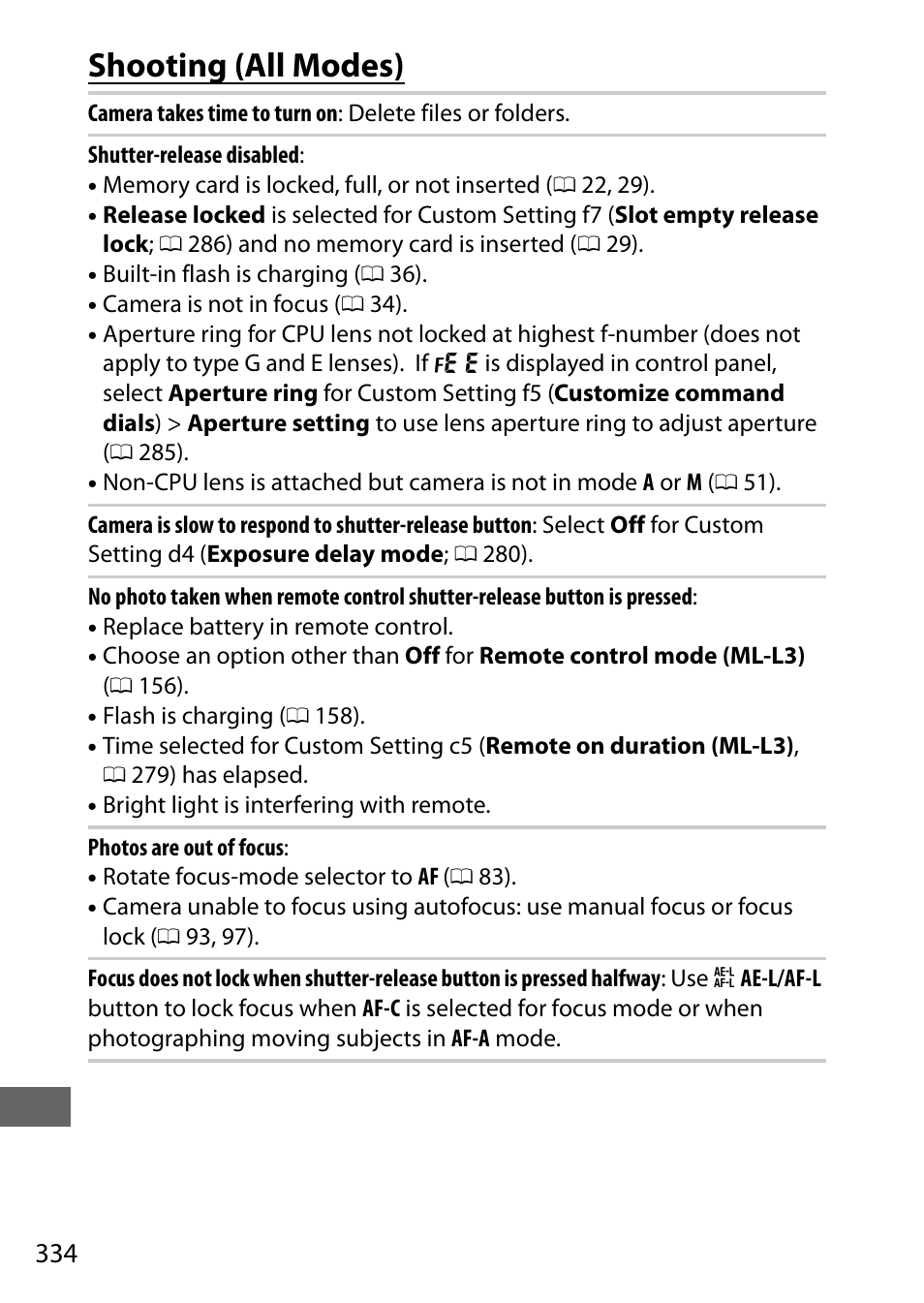 Shooting (all modes) | Nikon D7200 body User Manual | Page 358 / 420