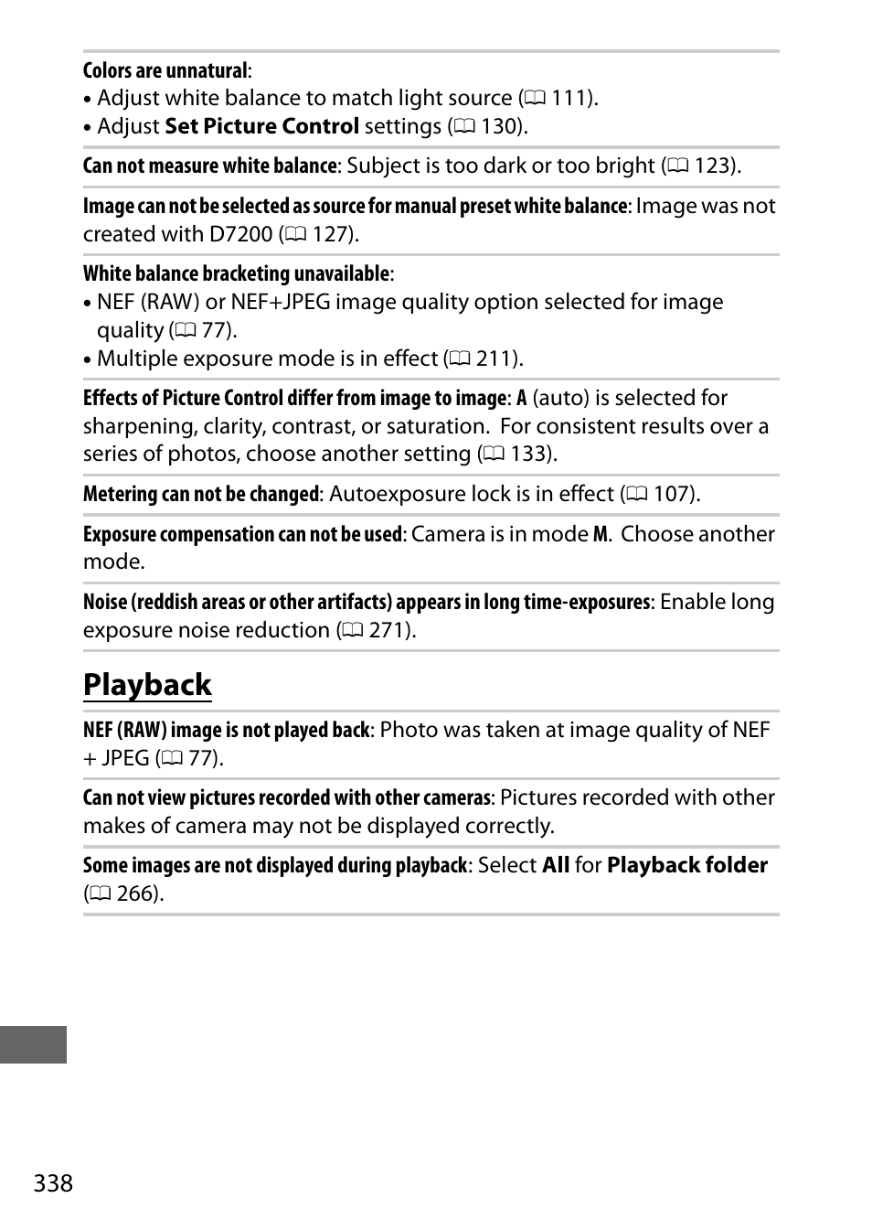 Playback | Nikon D7200 body User Manual | Page 362 / 420