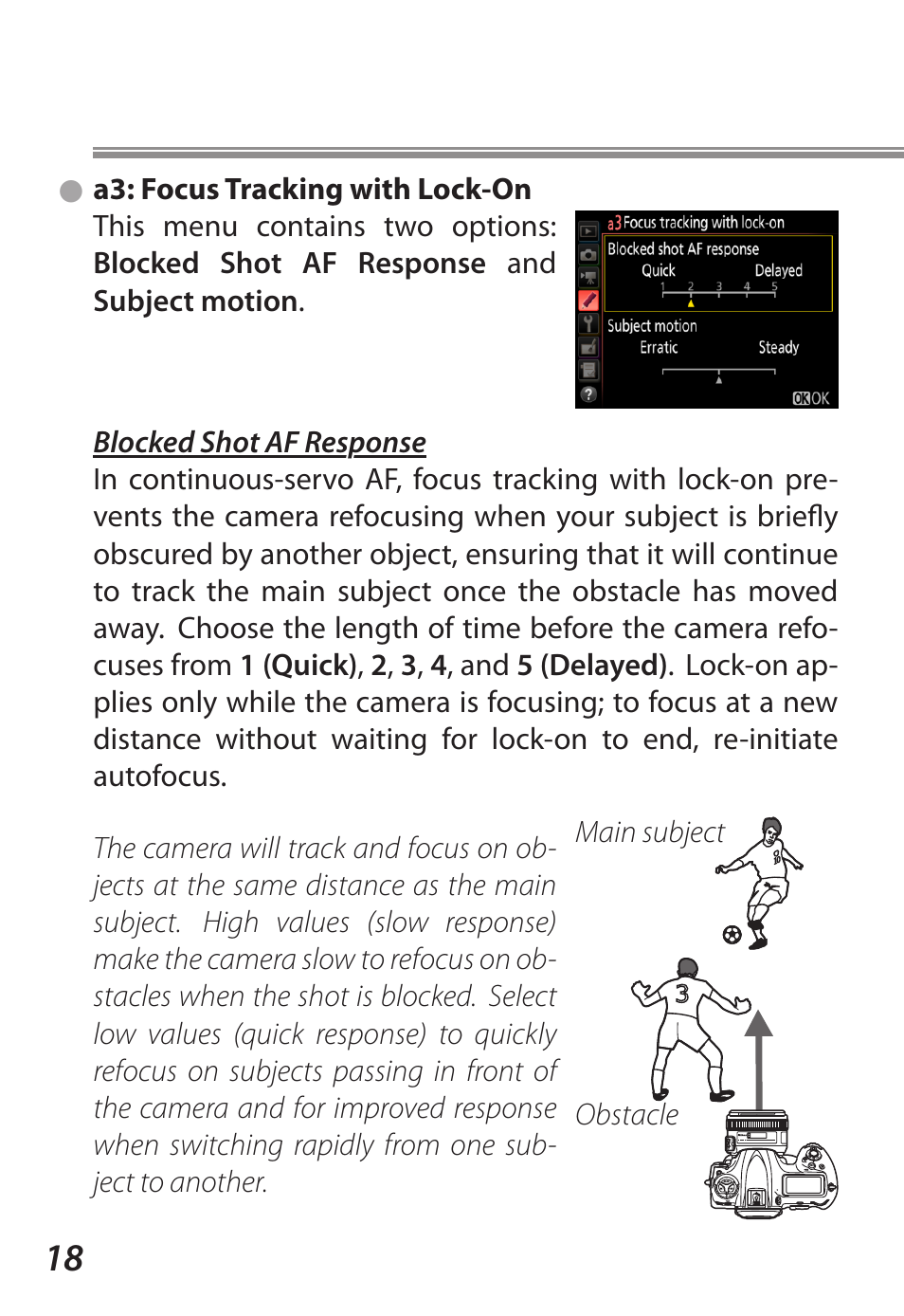 A3: focus tracking with lock-on | Nikon D5 User Manual | Page 18 / 62