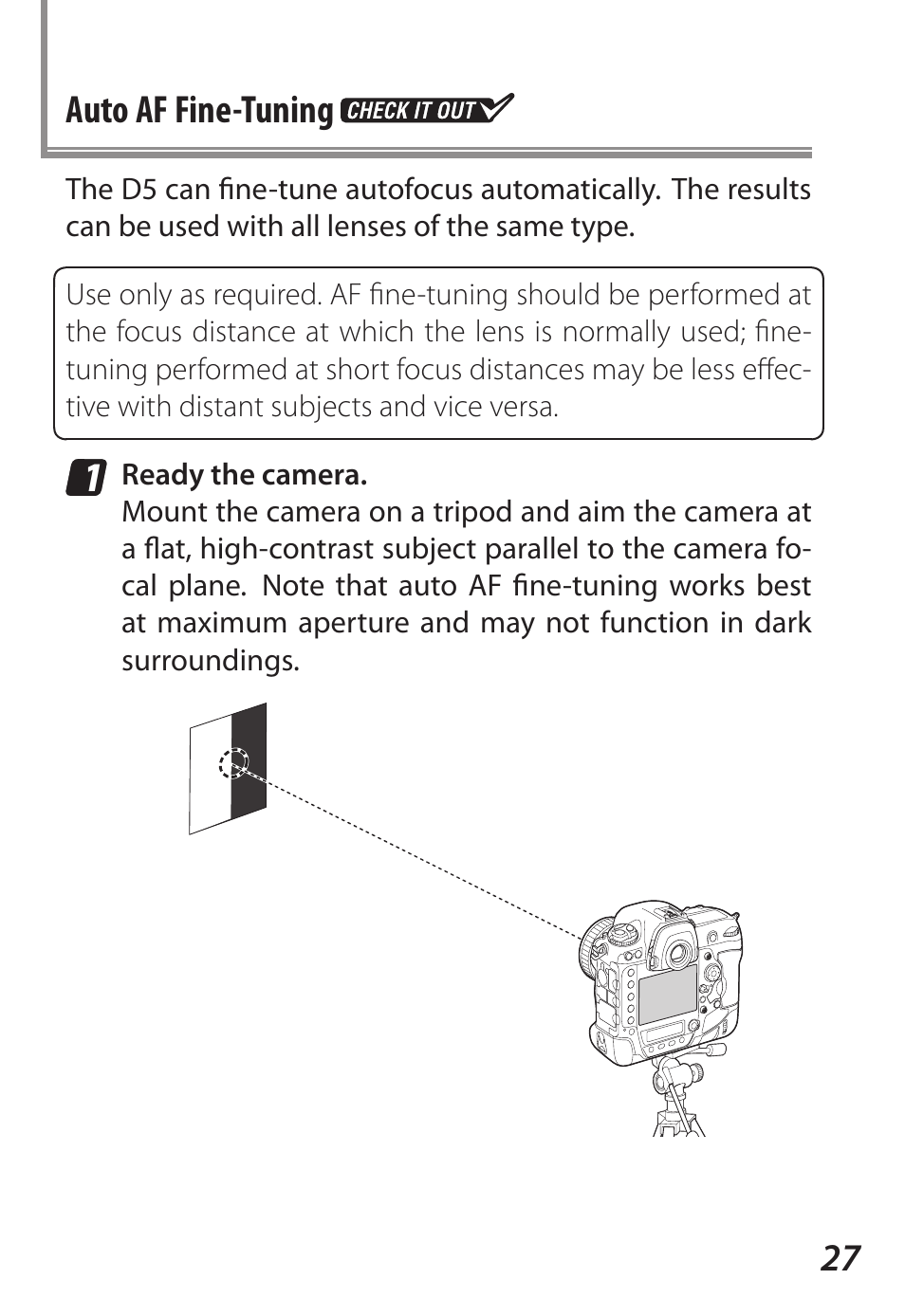 Auto af fine-tuning | Nikon D5 User Manual | Page 27 / 62