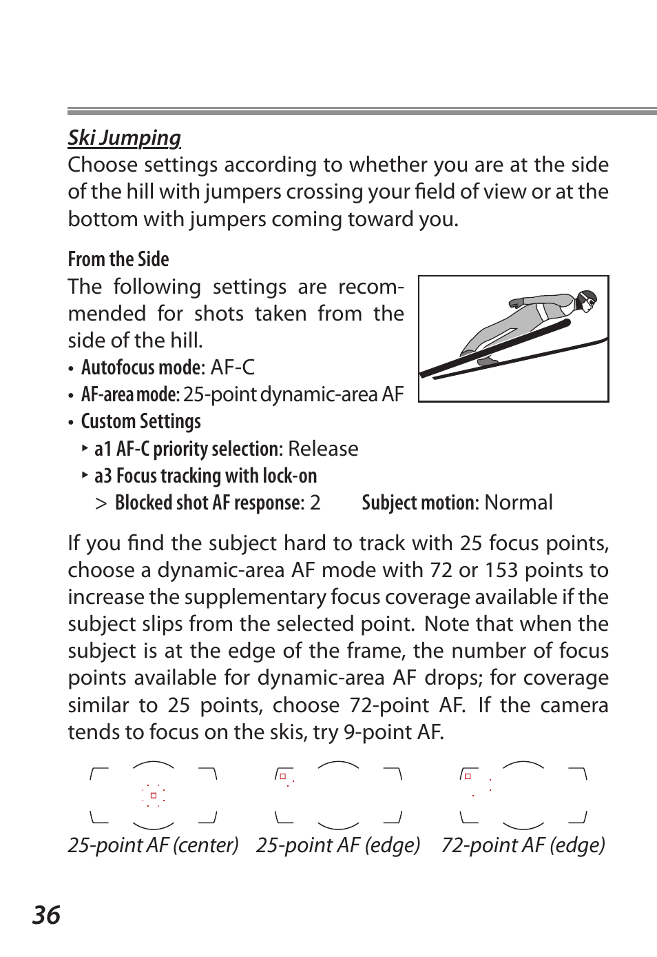 Ski jumping (fr | Nikon D5 User Manual | Page 36 / 62