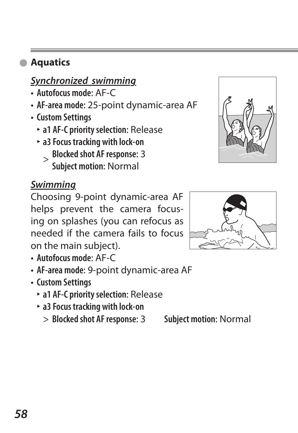 Aquatics | Nikon D5 User Manual | Page 58 / 62