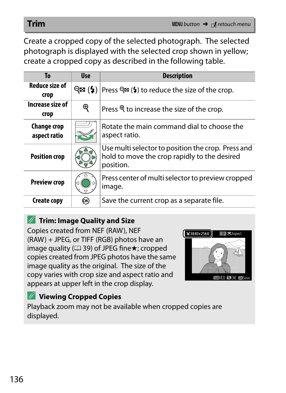 Trim, W (m) | Nikon D5 User Manual | Page 136 / 152