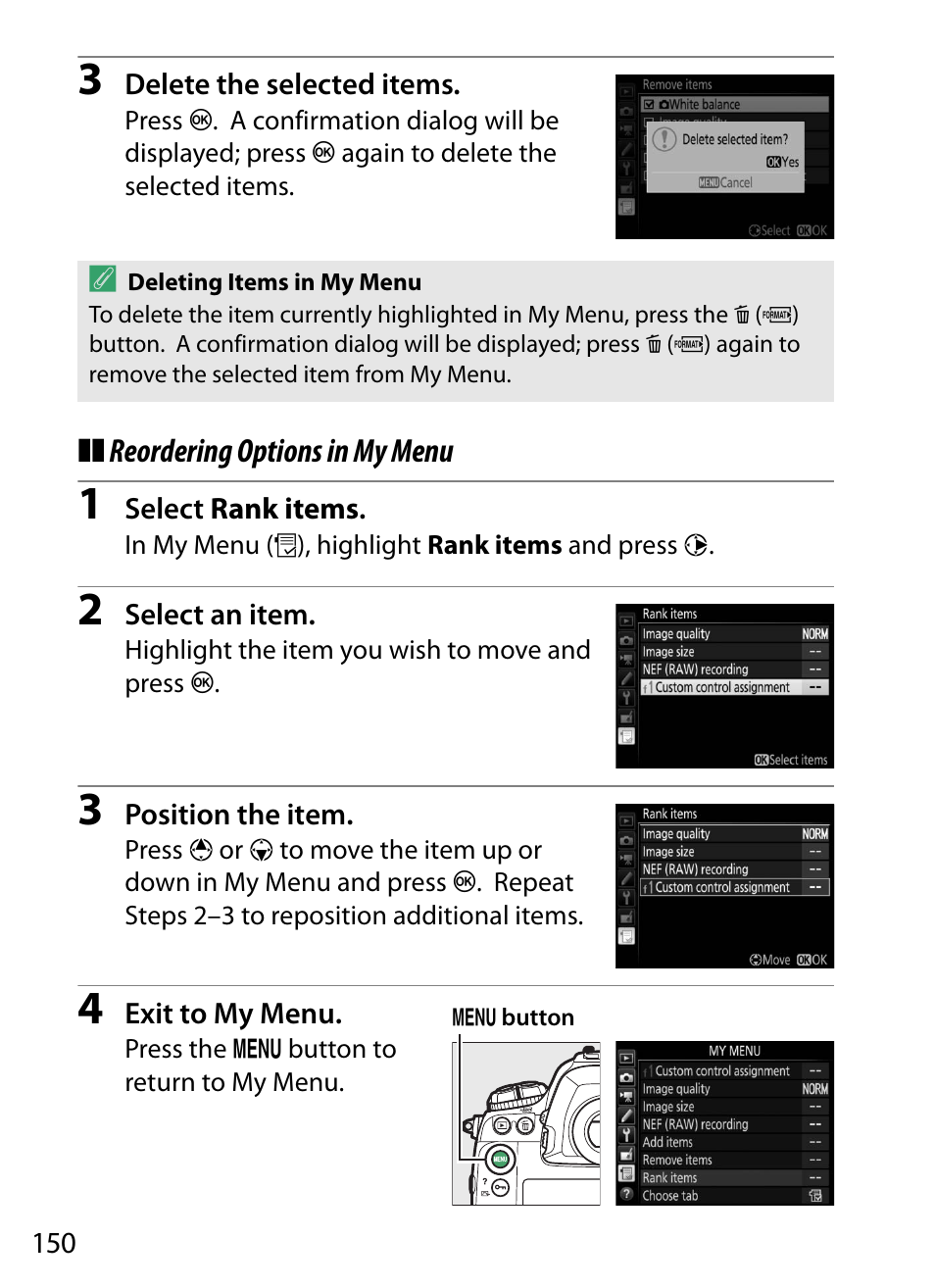 Nikon D5 User Manual | Page 150 / 152