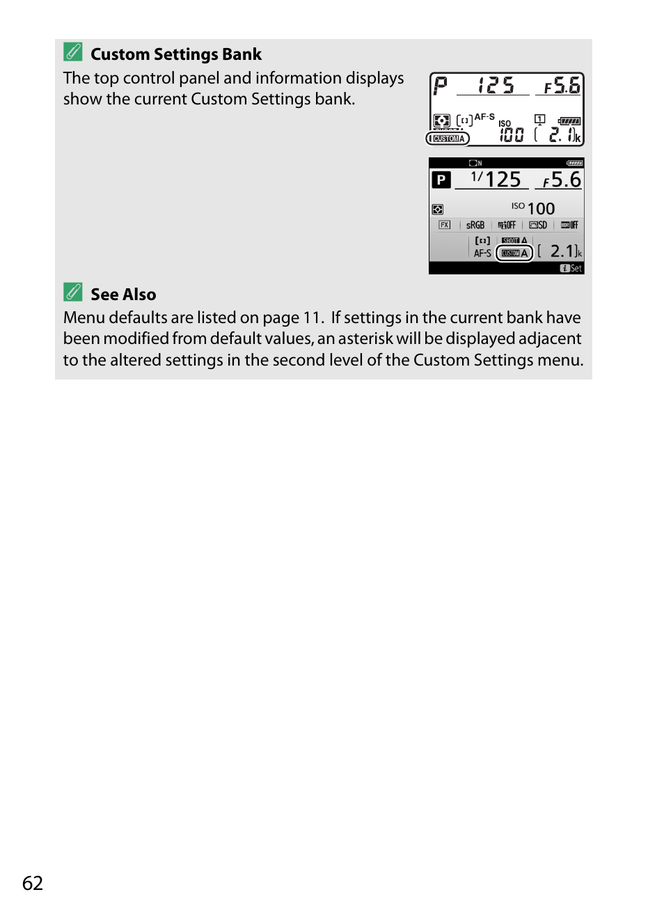 Nikon D5 User Manual | Page 62 / 152