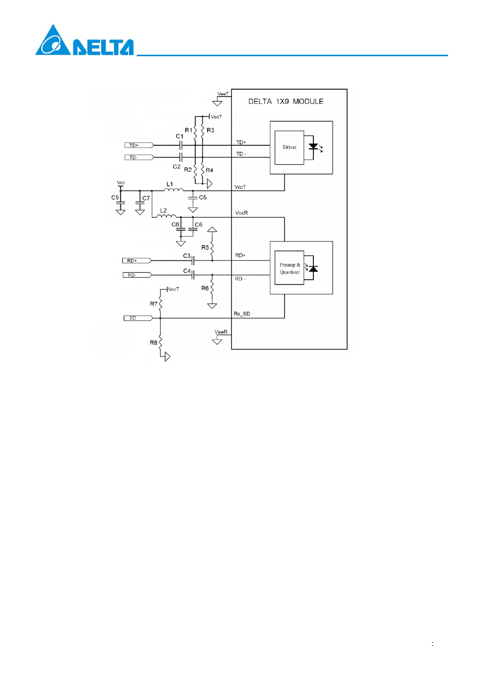 Delta Electronics Optical Transceiver Module OPT-155Bxxxxxx User Manual | Page 5 / 7