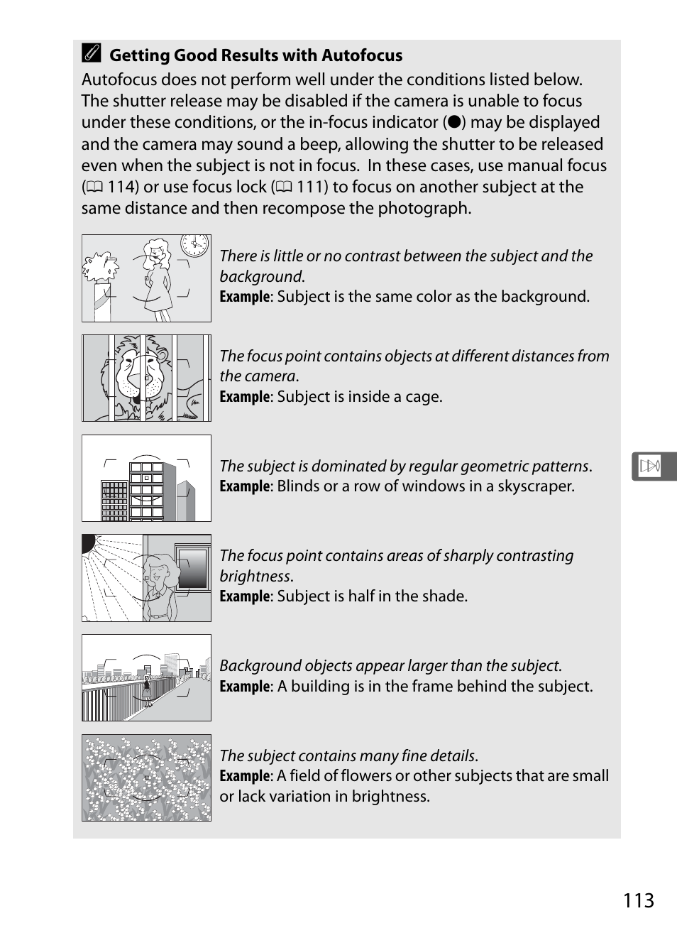 0 113), f | Nikon D5 User Manual | Page 135 / 424