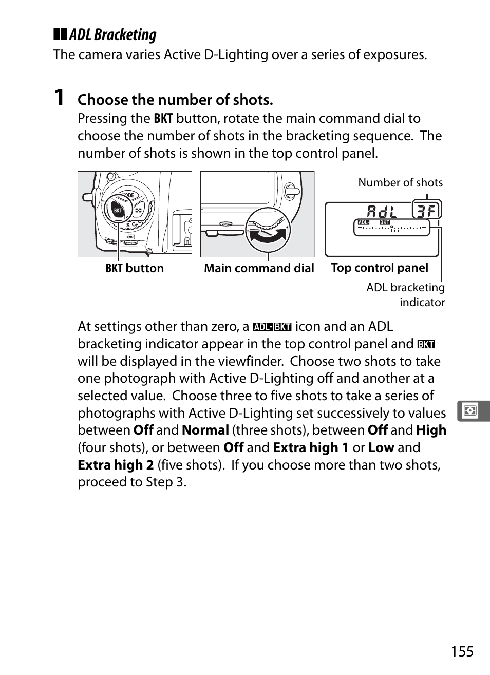 Adl bracketing | Nikon D5 User Manual | Page 177 / 424