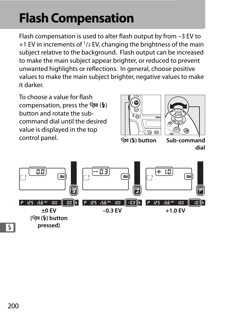 Flash compensation | Nikon D5 User Manual | Page 222 / 424