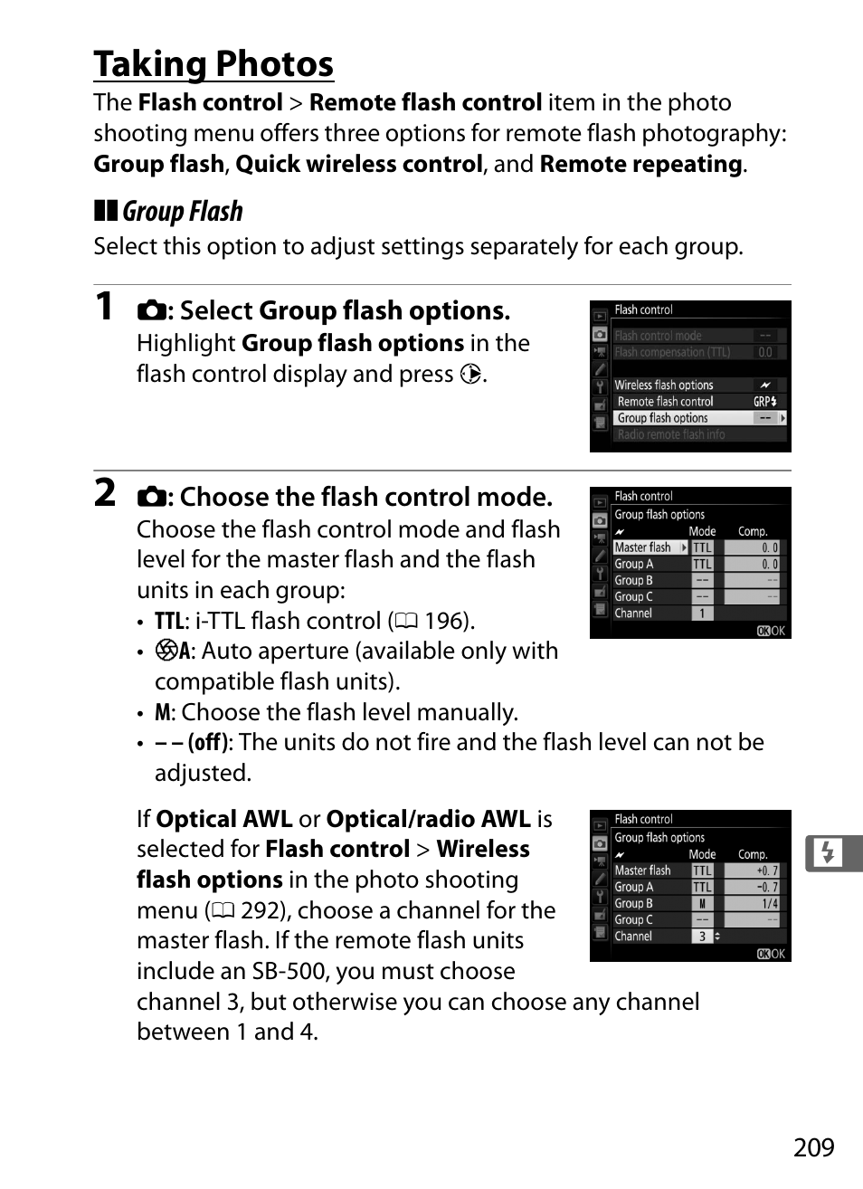 Taking photos | Nikon D5 User Manual | Page 231 / 424