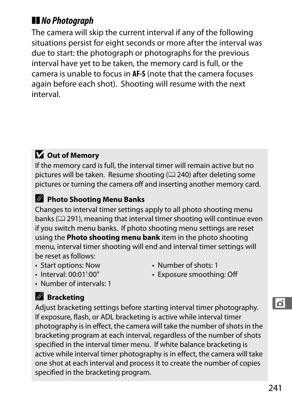 No photograph | Nikon D5 User Manual | Page 263 / 424