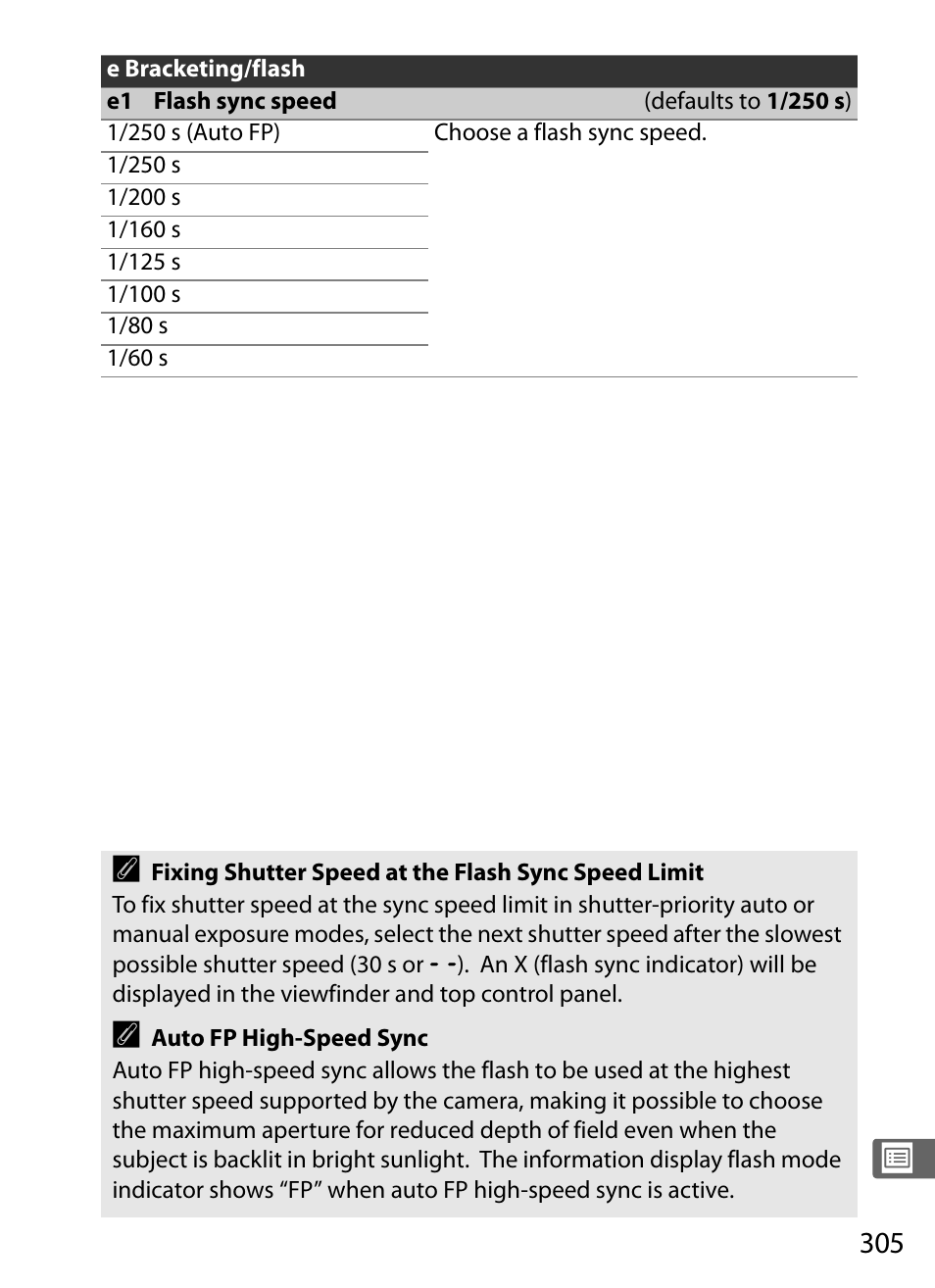 0 305) or slo | Nikon D5 User Manual | Page 327 / 424