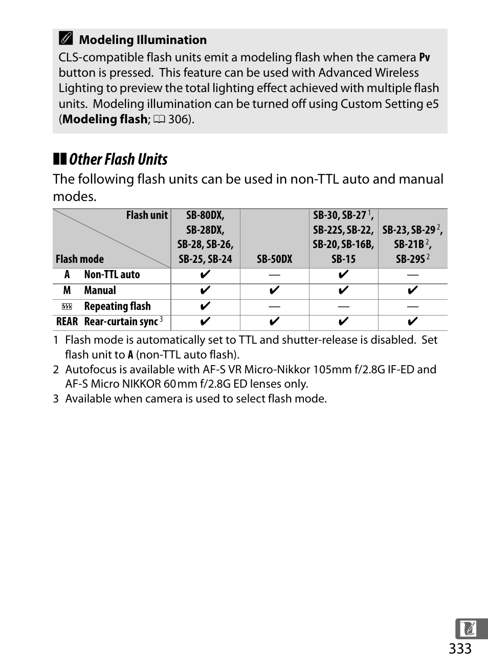 Other flash units | Nikon D5 User Manual | Page 355 / 424