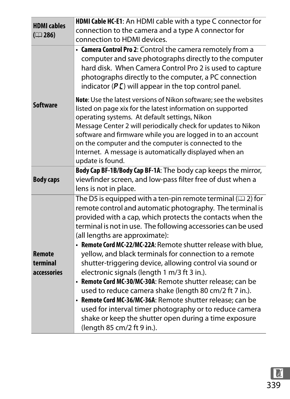 Can be used to star | Nikon D5 User Manual | Page 361 / 424