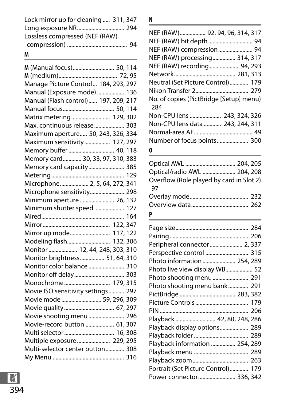 Nikon D5 User Manual | Page 416 / 424