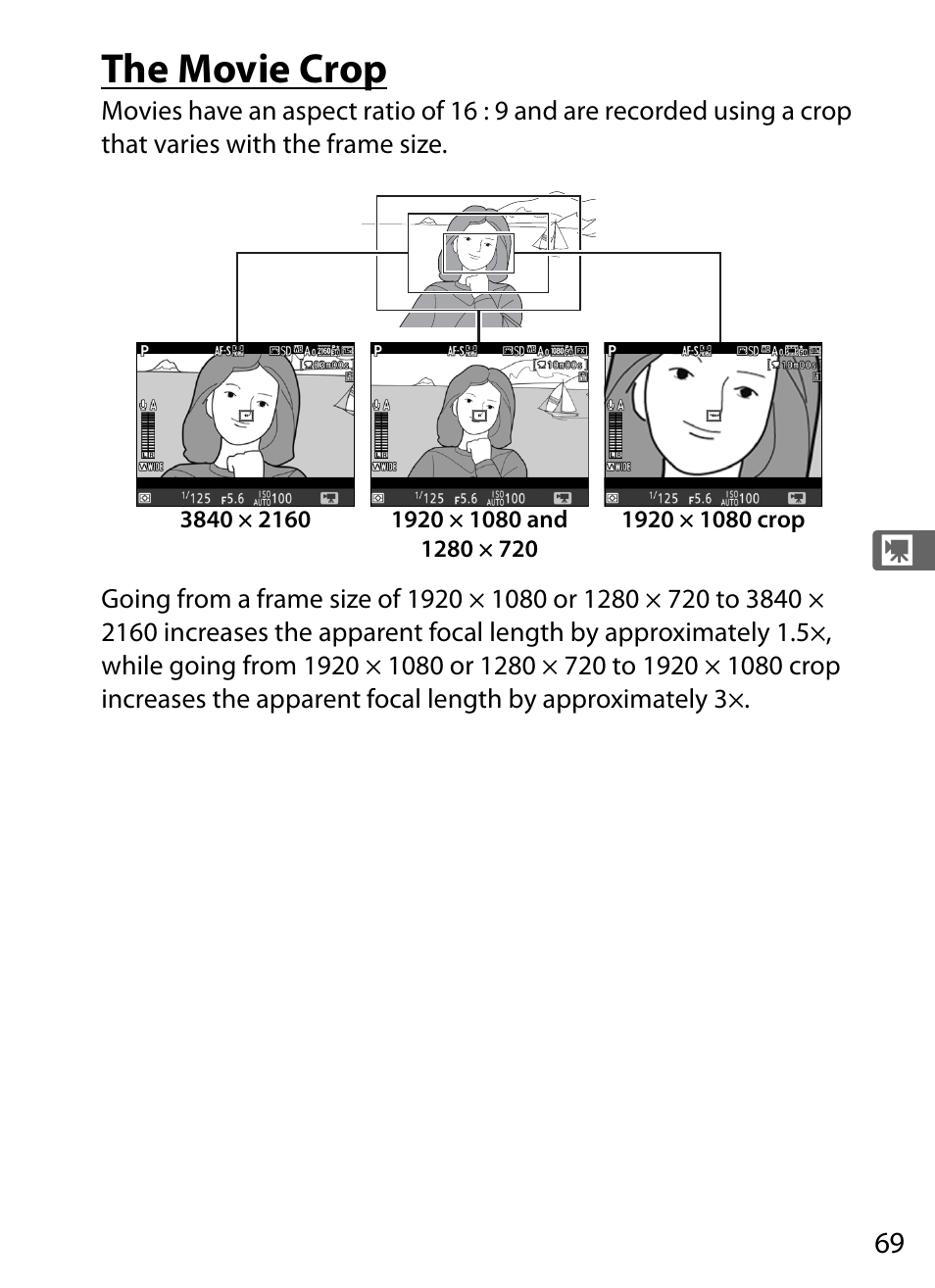 The movie crop | Nikon D5 User Manual | Page 91 / 424