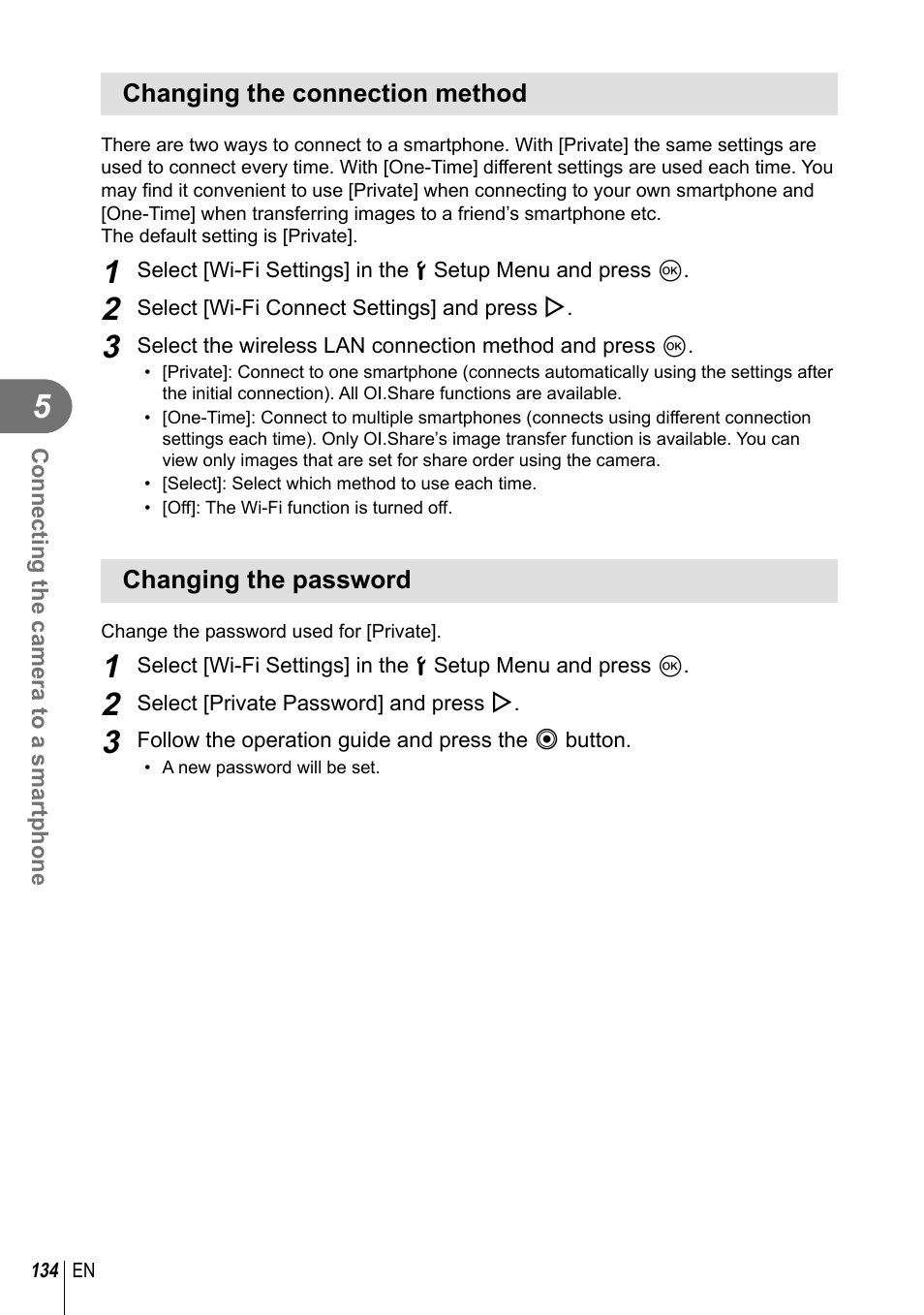 Olympus PEN-F Pancake Zoom 14-42mm Kit User Manual | Page 134 / 184