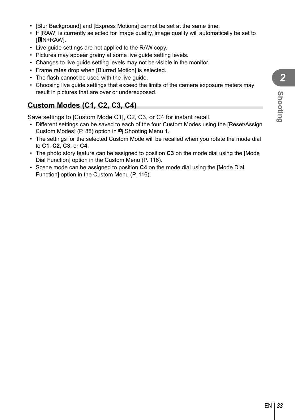 Olympus PEN-F Pancake Zoom 14-42mm Kit User Manual | Page 33 / 184