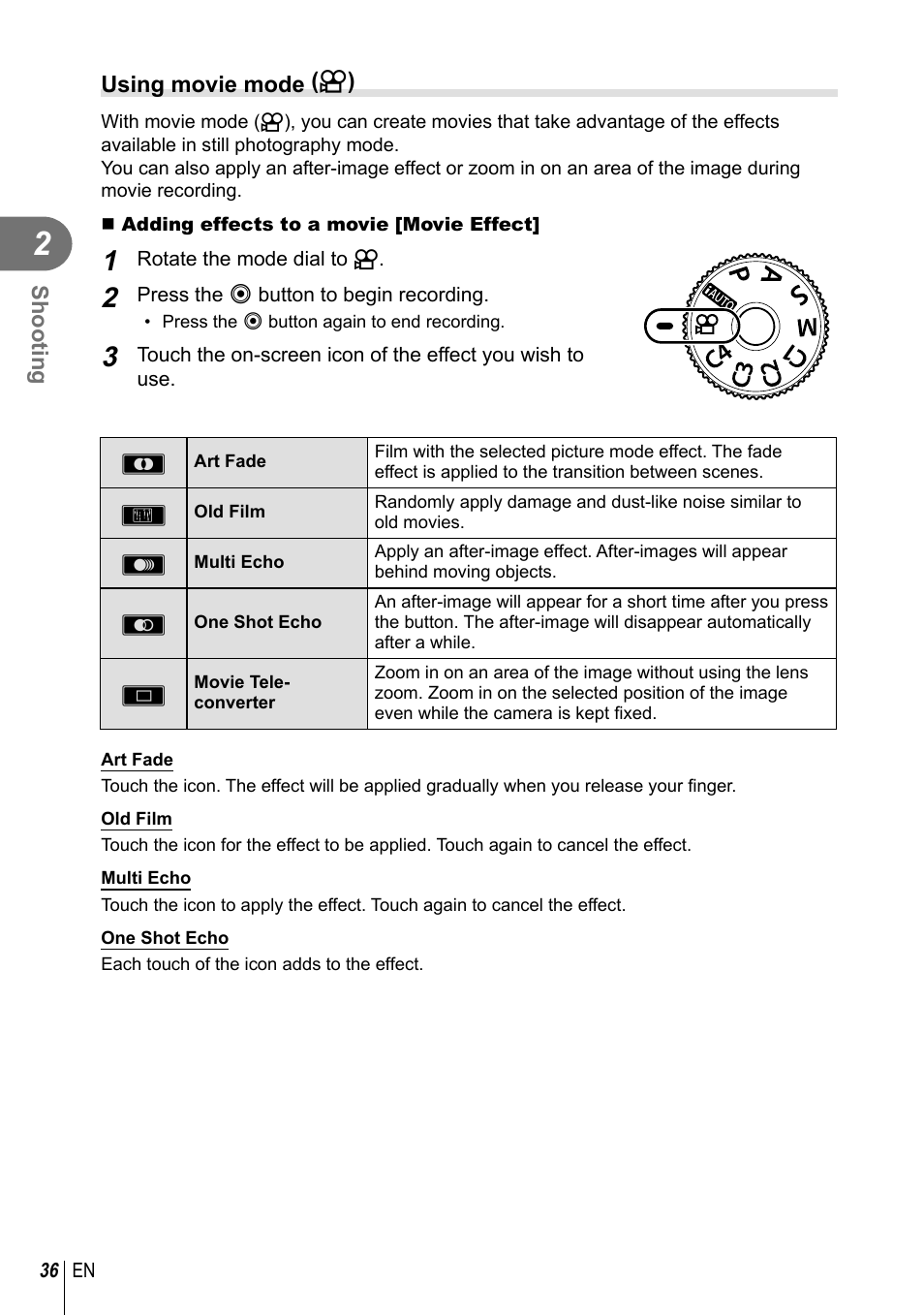 Olympus PEN-F Pancake Zoom 14-42mm Kit User Manual | Page 36 / 184