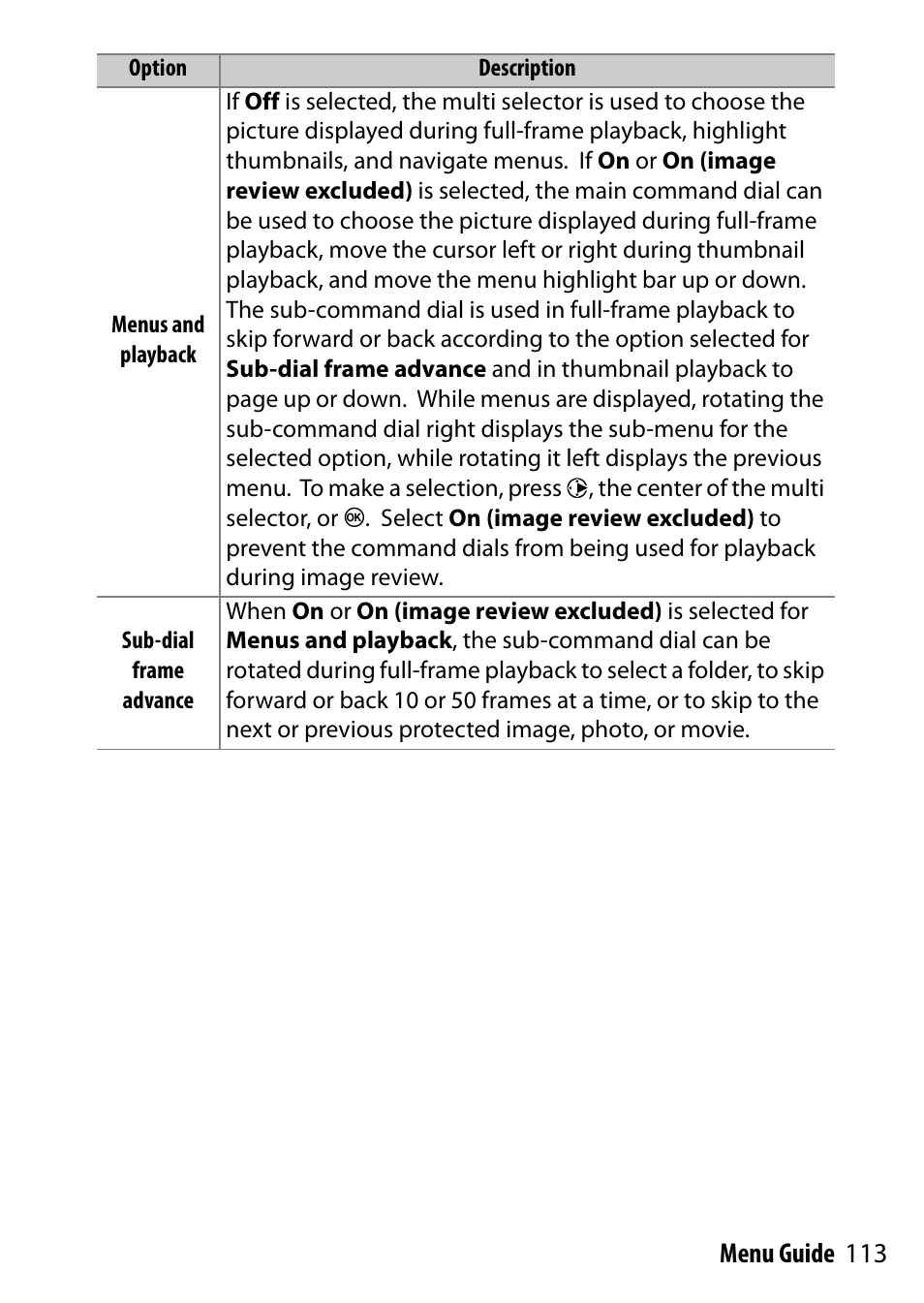 113 menu guide | Nikon D500 User Manual | Page 113 / 207