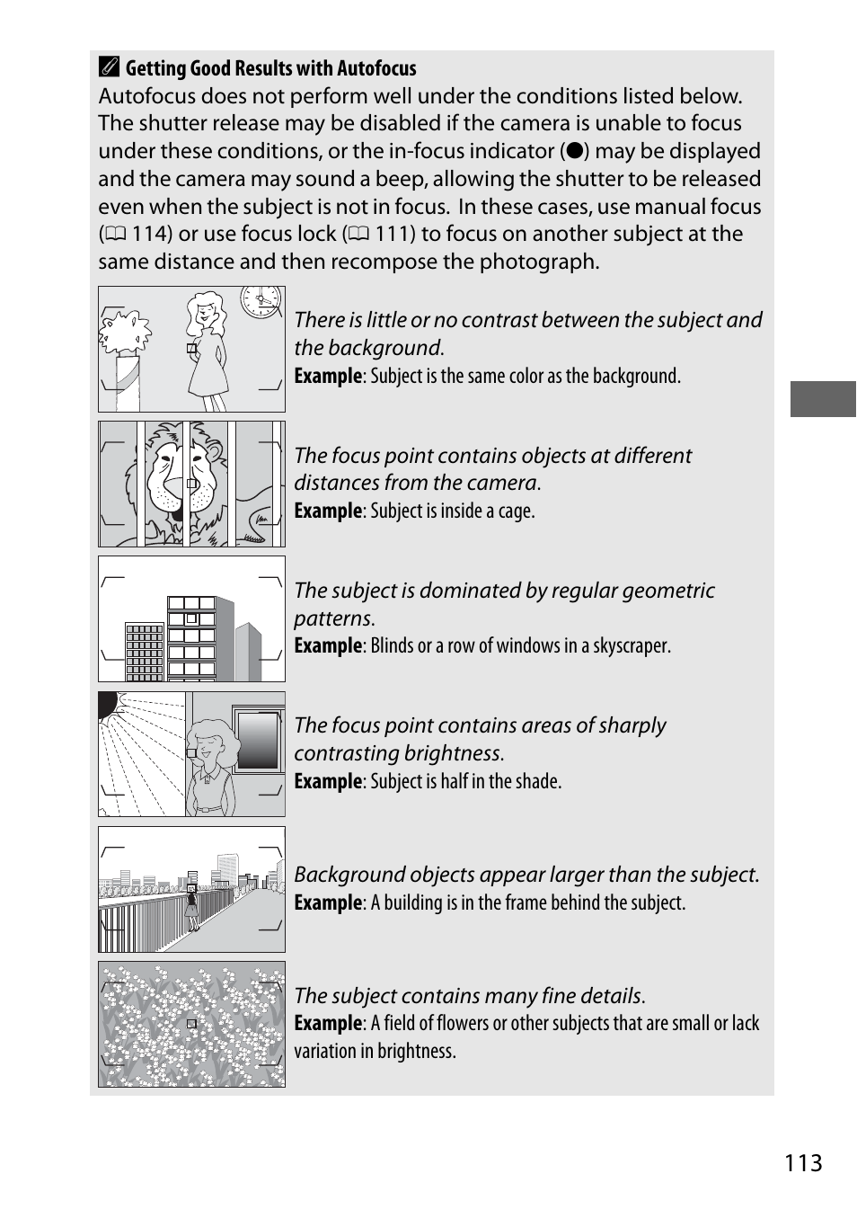0 113), f | Nikon D500 User Manual | Page 139 / 432