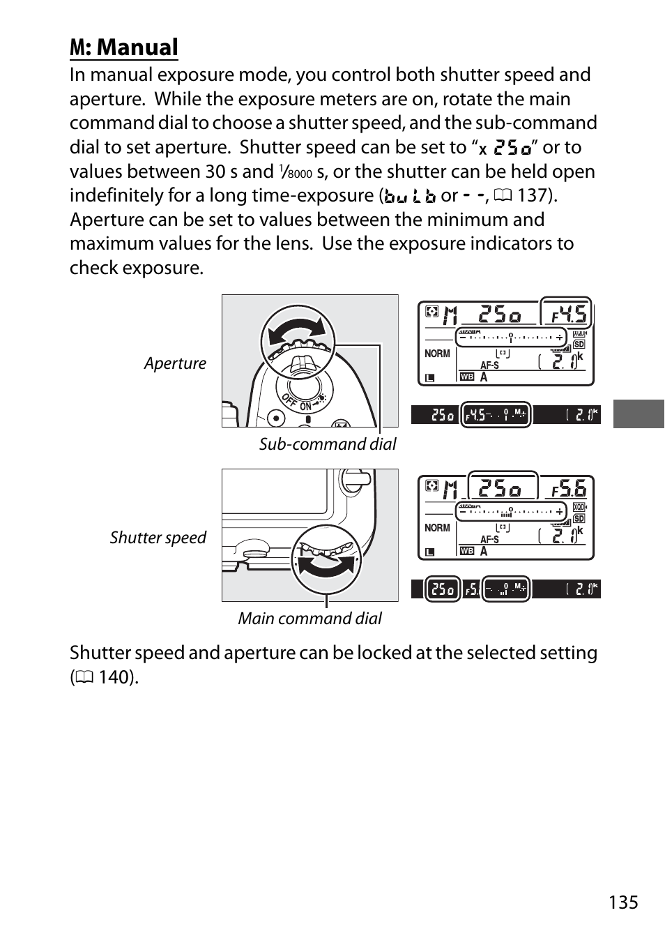 M: manual | Nikon D500 User Manual | Page 161 / 432