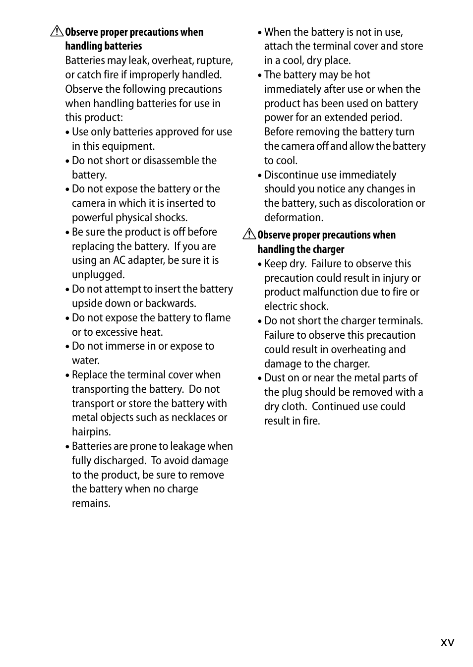 Xv a | Nikon D500 User Manual | Page 17 / 432