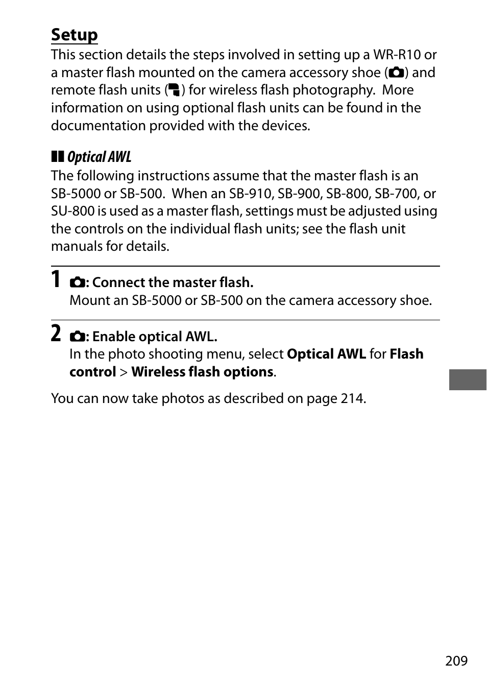 Setup | Nikon D500 User Manual | Page 235 / 432