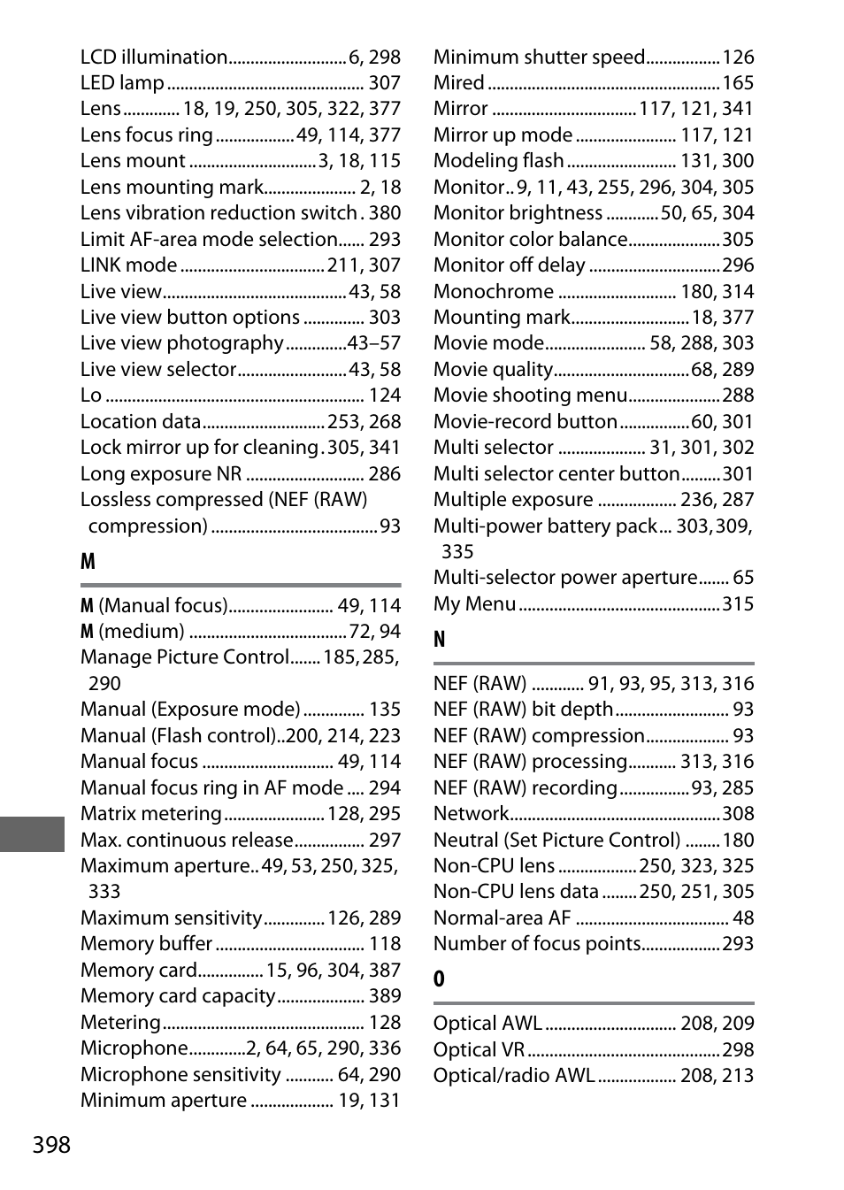 Nikon D500 User Manual | Page 424 / 432