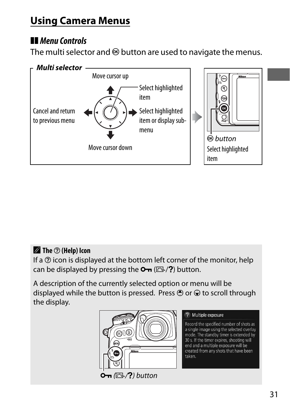 Using camera menus, Menu controls | Nikon D500 User Manual | Page 57 / 432