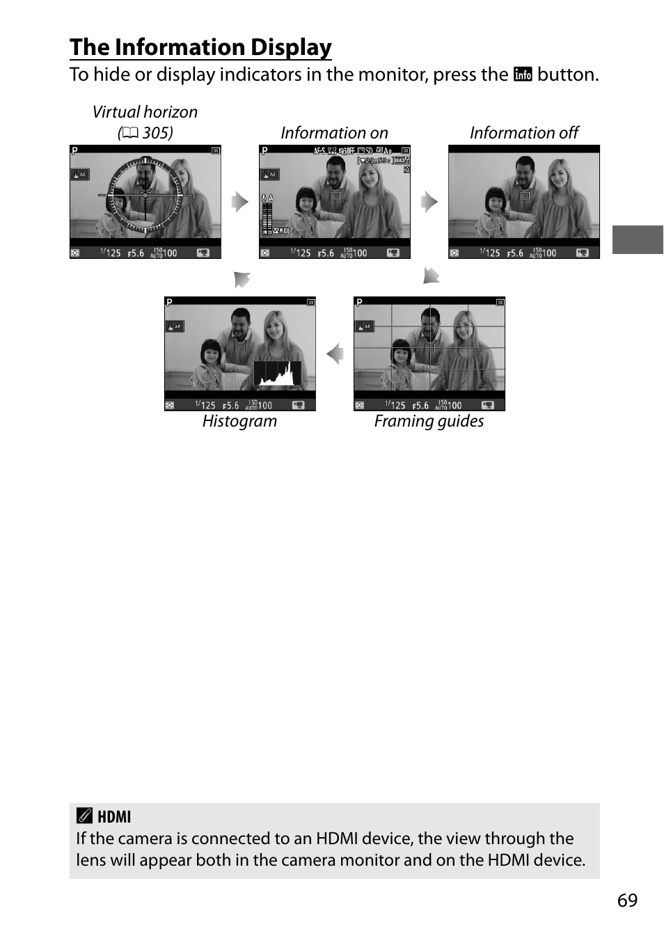 The information display | Nikon D500 User Manual | Page 95 / 432