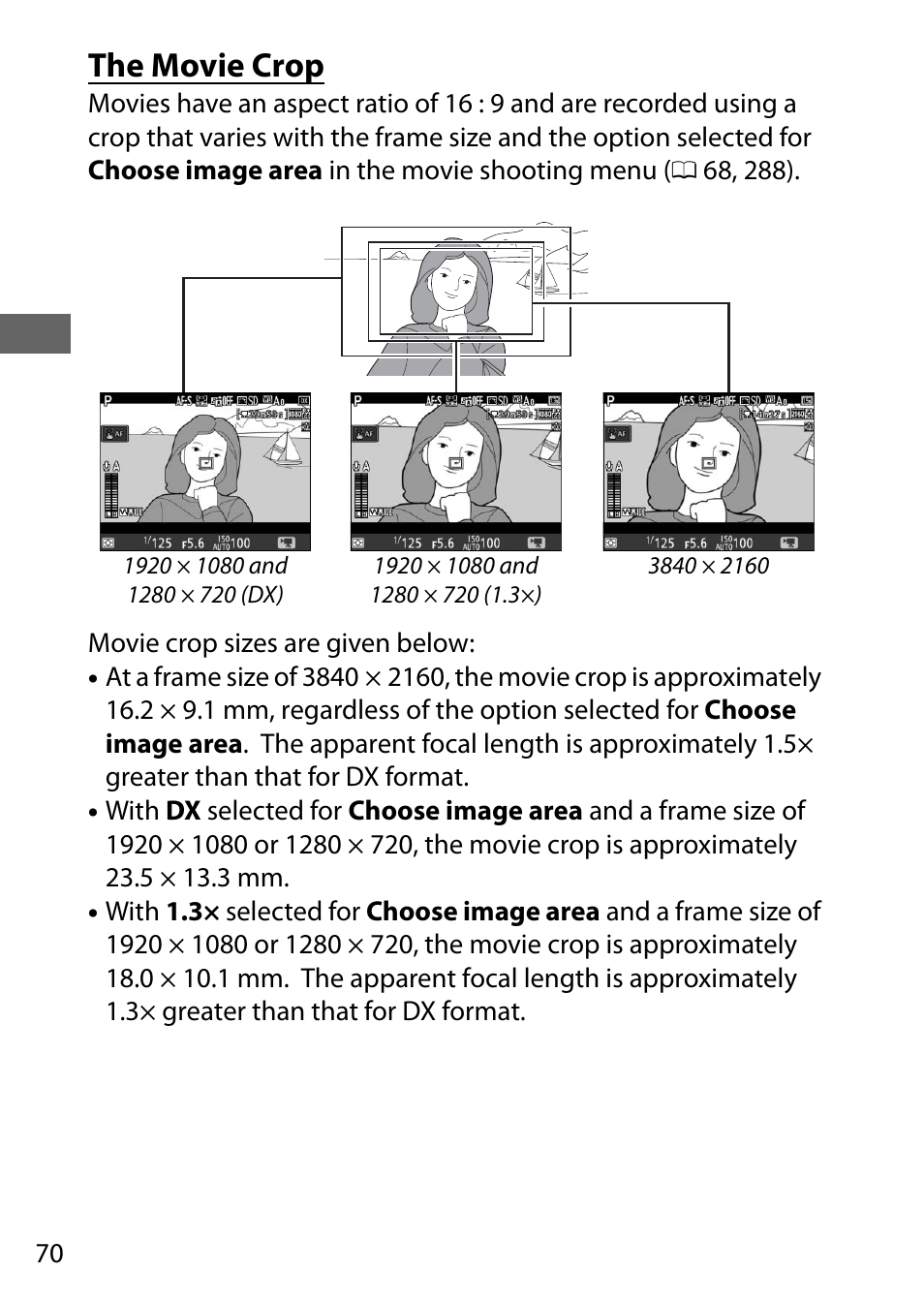 The movie crop | Nikon D500 User Manual | Page 96 / 432