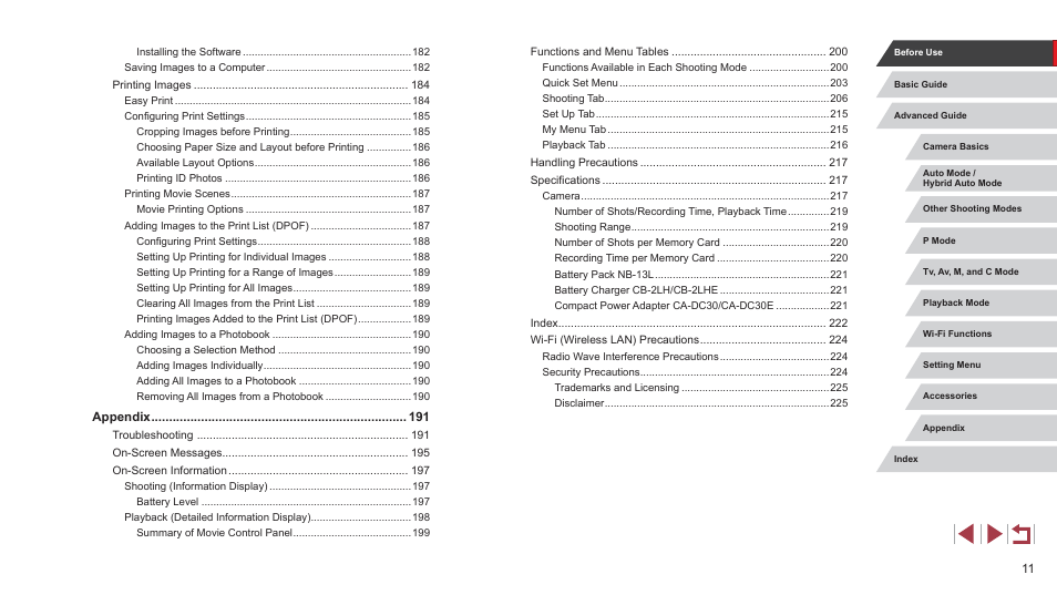 Appendix | Canon PowerShot G7 X Mark II User Manual | Page 11 / 225
