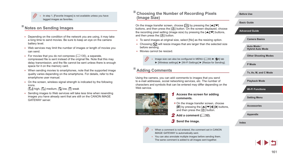 Adding comments | Canon PowerShot G7 X Mark II User Manual | Page 161 / 225