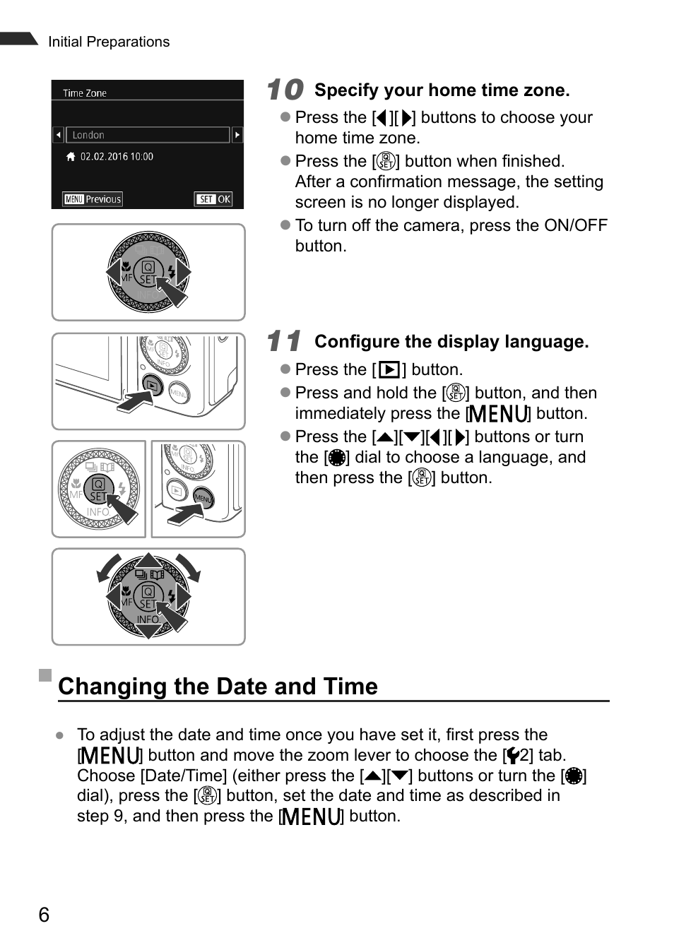 Changing the date and time | Canon PowerShot G7 X Mark II User Manual | Page 6 / 11